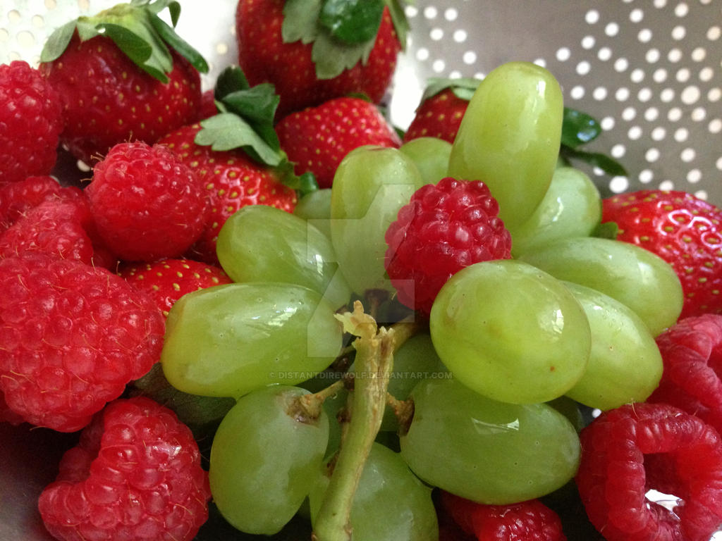 Grape And Raspberry Brunches of Strawberries, Raspberries, and Grapes by DistantDireWolf on ...