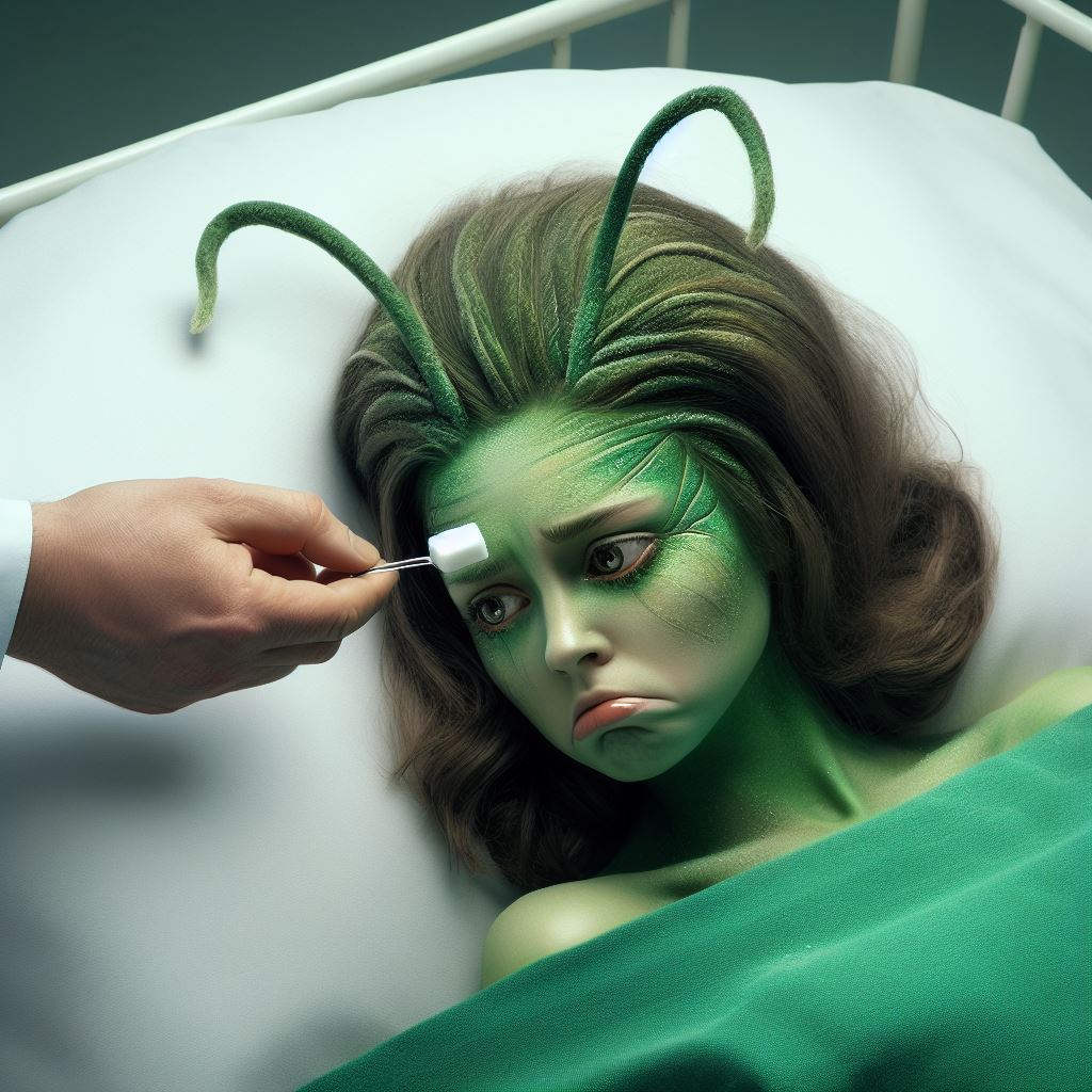Woman Into Insect TF Insect Woman Medical 181 by MondOhneErde on DeviantArt
