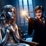 Inanimate Statue Silver Hermione Harry Potter 108