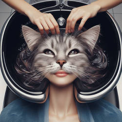 TF Cat Woman Hair Sink 198