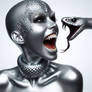 Costume Snake Woman Silver 107