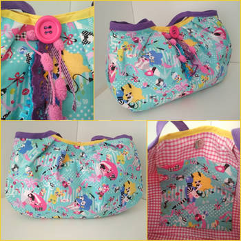 Cute and kawaii colorful fabric bag