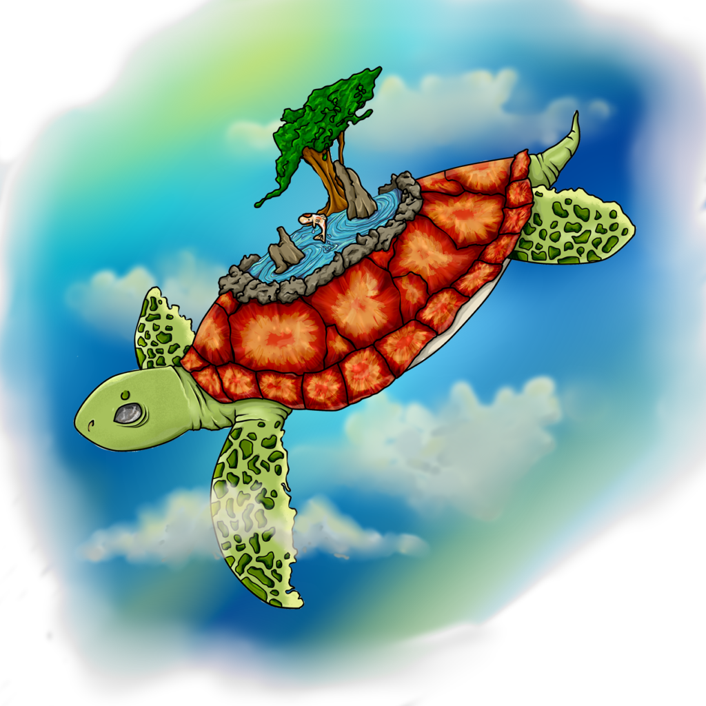 Zen turtle in the sky