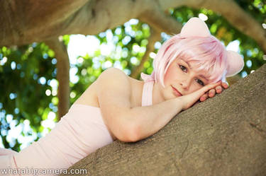 Short Pink Wig with Mew ears