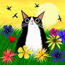 Tuxedo in Garden