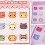 Kawaii Animal Face Sticker Set