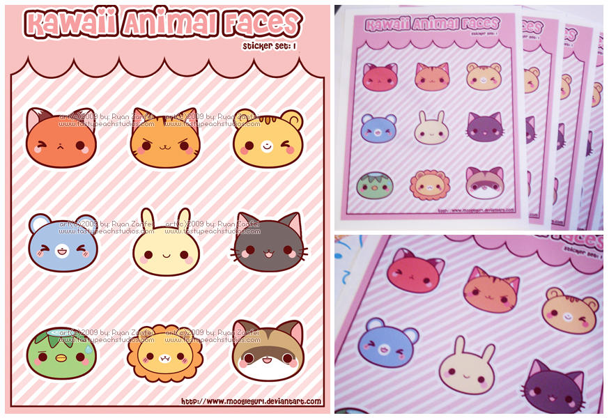 Kawaii Animal Face Sticker Set By TastyPeachStudios On DeviantArt kawaii-animal-face-sticker-set-by-tastypeachstudios-on-deviantart
