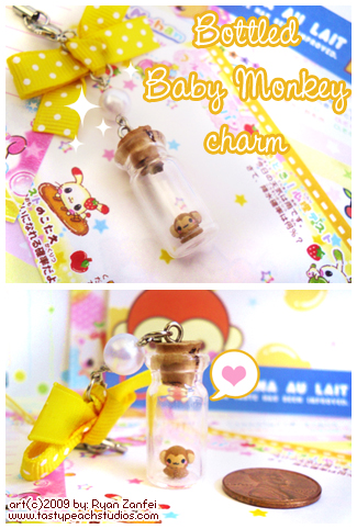 Bottled Monkey Charm