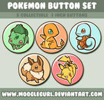 Pokemon Button Set by MoogleGurl