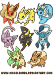 Eevee Evolutions by MoogleGurl