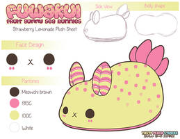 Plush Design Fuwakui Sea BunnyStrawberry Lemonade