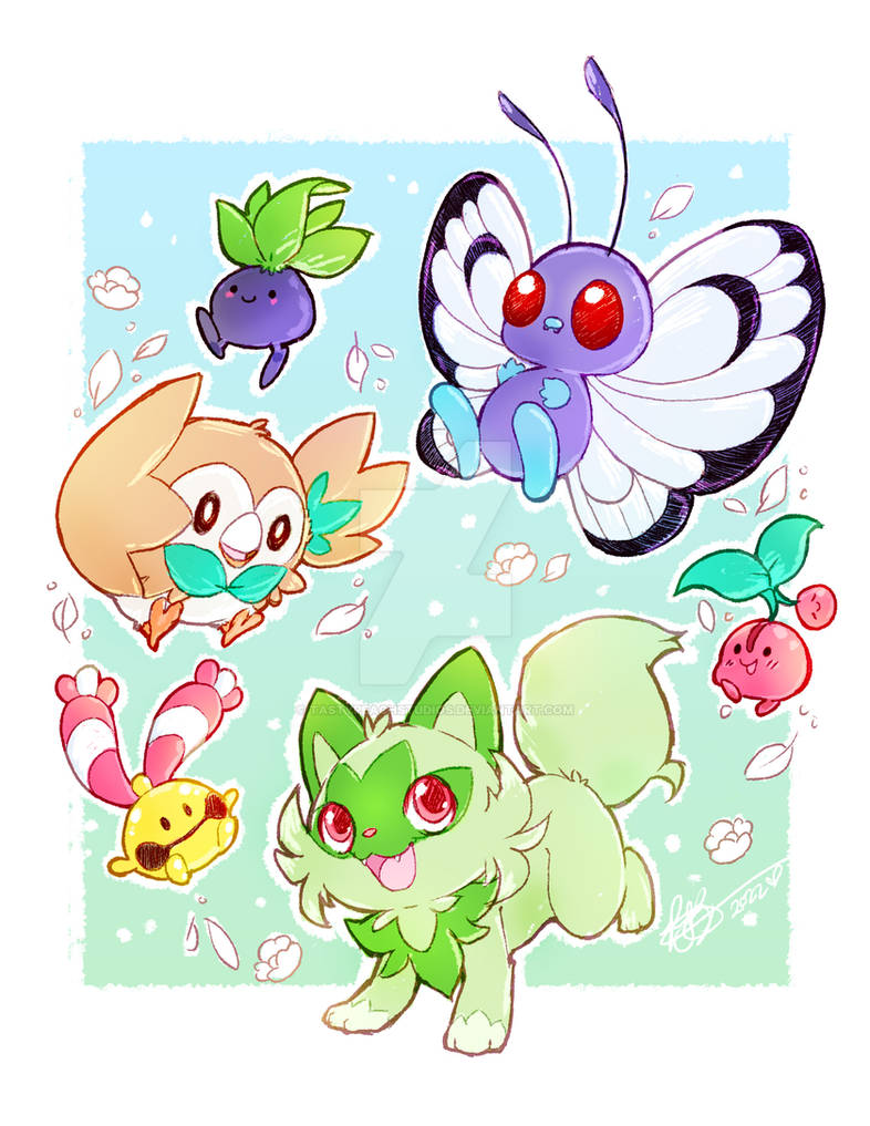 Sprigatito's First Spring by TastyPeachStudios on DeviantArt