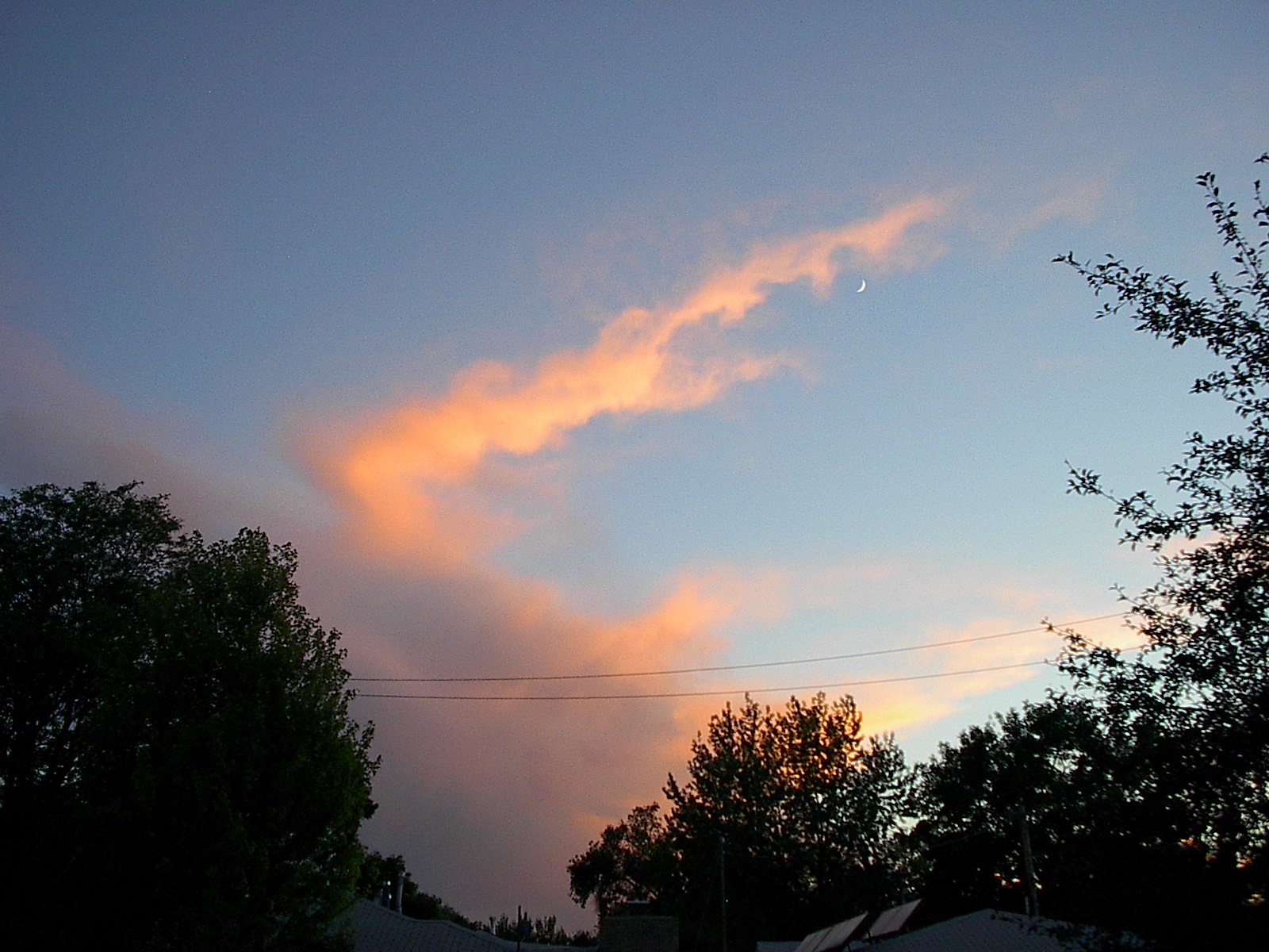 Sunset and A Cresent Moon2