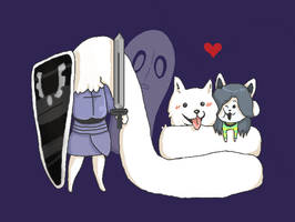 Temmie and Lesser dog