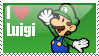 I Heart Luigi Stamp