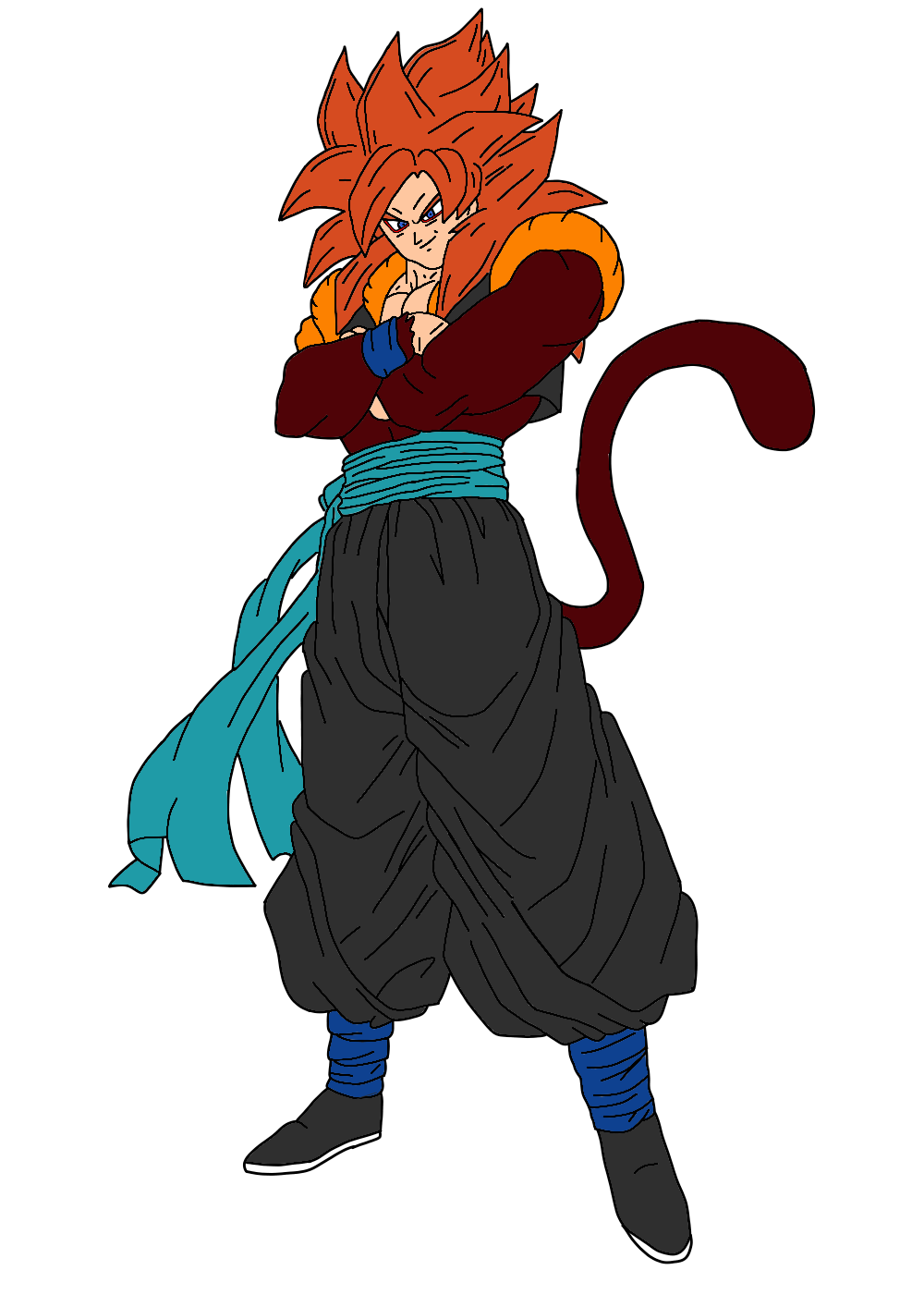 Gogeta SSJ 4  Dibujos, Personajes de dragon ball, Dragon ball