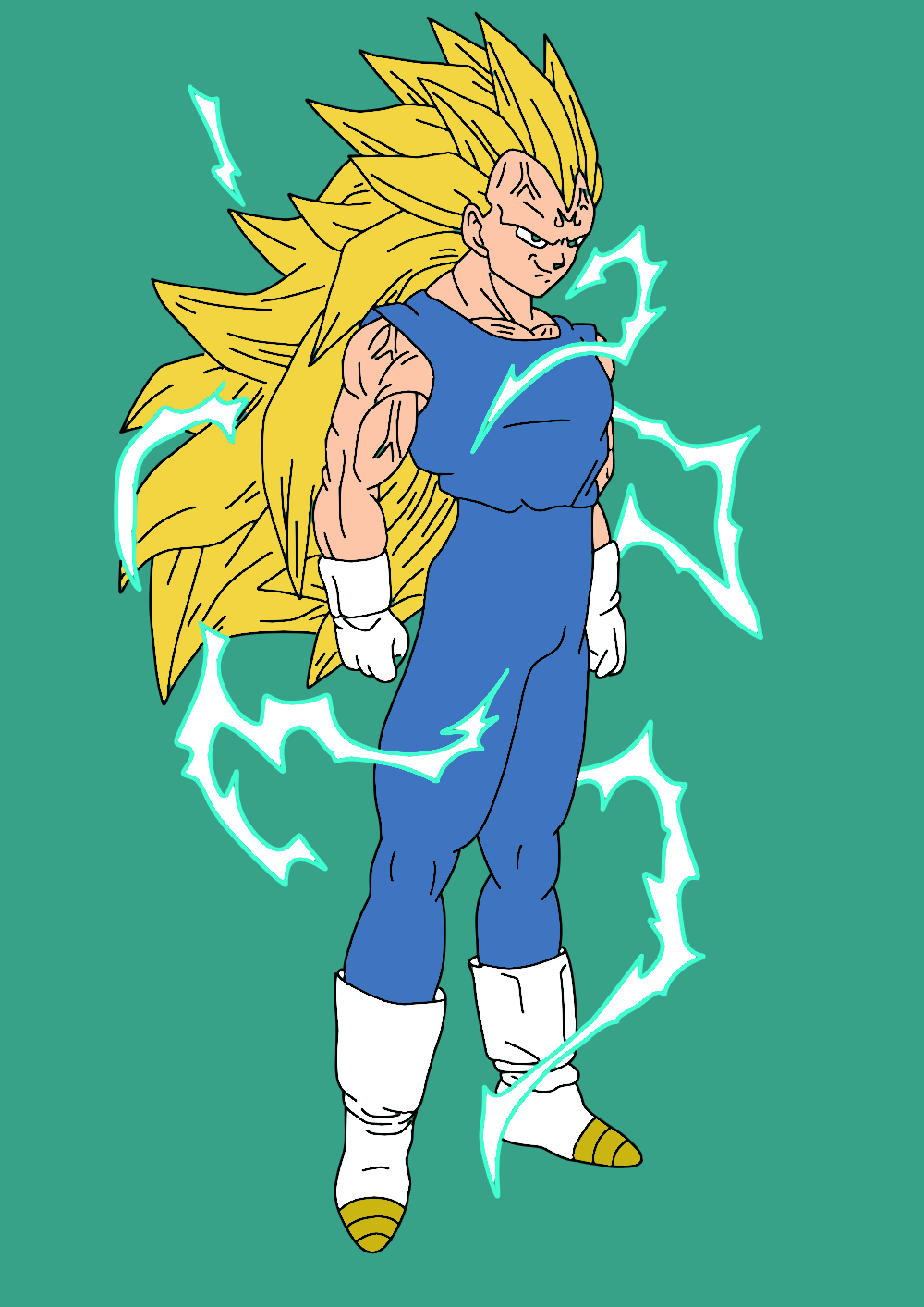 Super Saiyan 3 Vegeta (Buu Saga) by woodlandbuckle on DeviantArt