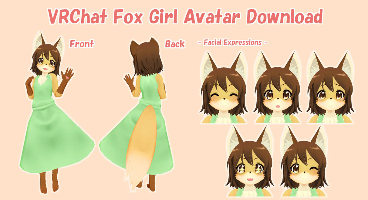 Tìm kiếm một bộ Avatar đáng yêu cho VRChat? Hãy tải về bộ Avatar Fox Girl được thiết kế bởi asdfg21 và trên DeviantArt. Với đôi tai và cái đuôi dễ thương, bộ Avatar này sẽ đem lại cho bạn một phong cách độc đáo và xoay quanh một người dùng tạo hình đầy cá tính và phong cách.