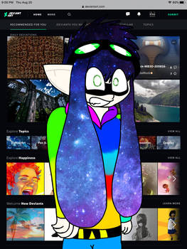 Jay gets stuck on devianart