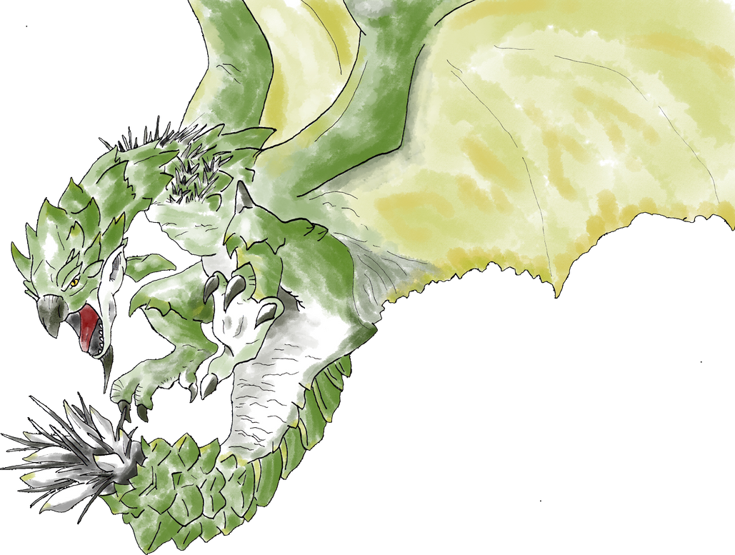 Rathian Water Color by SanadaUjiosan on DeviantArt