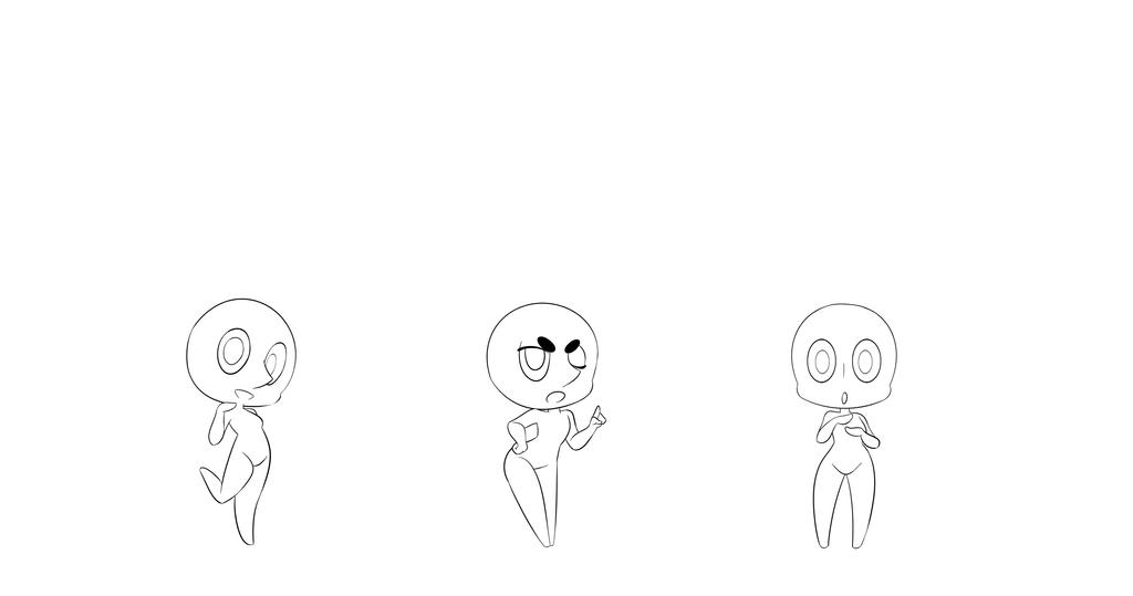 Pearl Chibi Bases F2U by ThiccAzazel on DeviantArt
