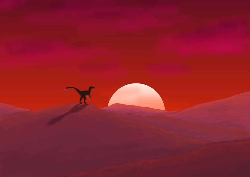 Sunset Raptor Velociraptor Sunset by floridiankansan on DeviantArt