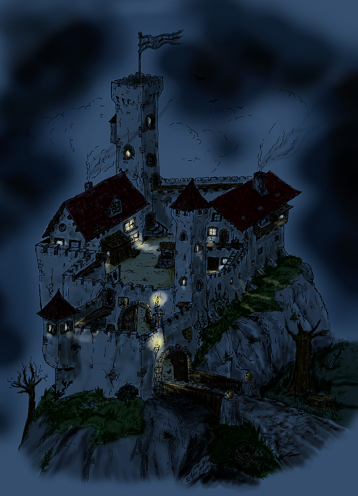 Empty Castle by Night