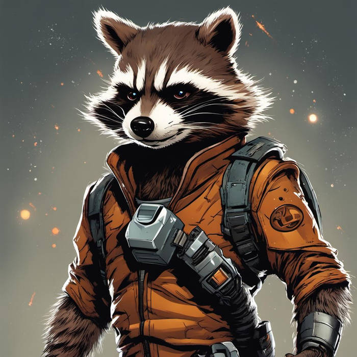 Rocket the raccoon by AztectheBattleWolf on DeviantArt