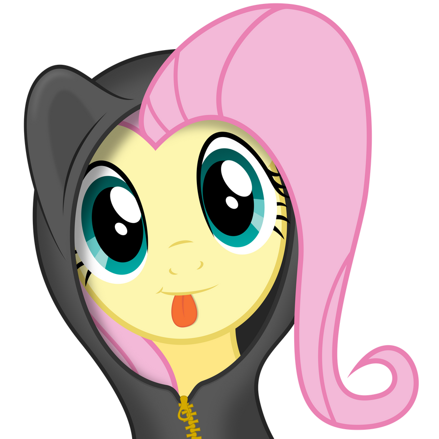 Fluttershy being cute [with Hoody]