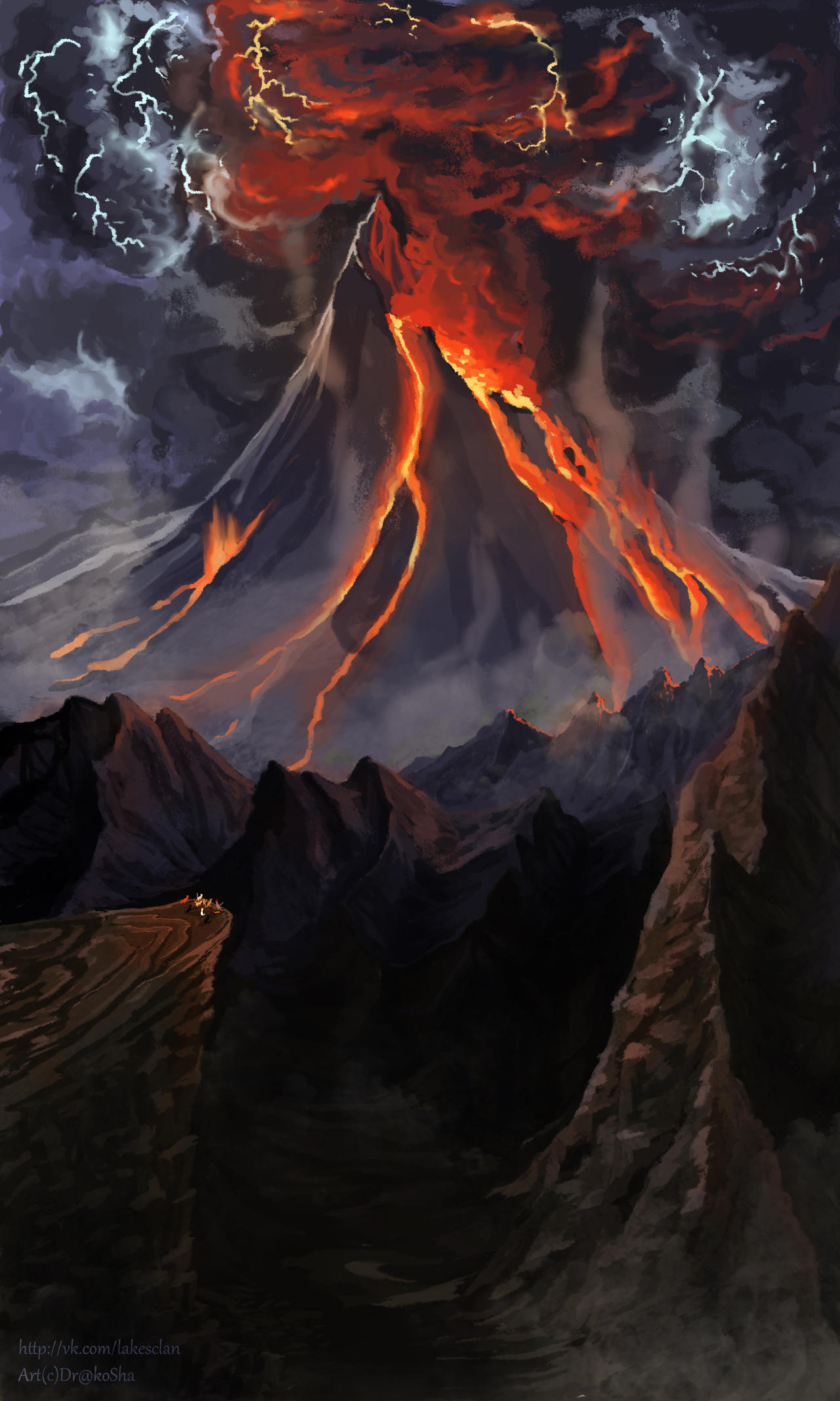 Volcano and bugs by Rainlir-DrakoSha on DeviantArt
