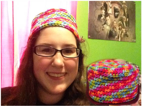 Rainbow Crocheted Fez/Hat