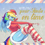 :MLP: Christmas Postcard: Rainbow Dash