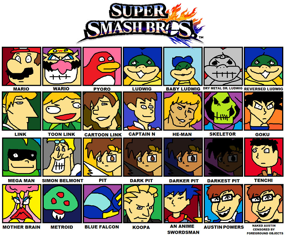 SSB Dream Roster by HoppyBadBunny on DeviantArt
