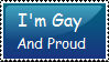 I'm Gay and Proud stamp