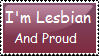 I'm Lesbian and Proud stamp