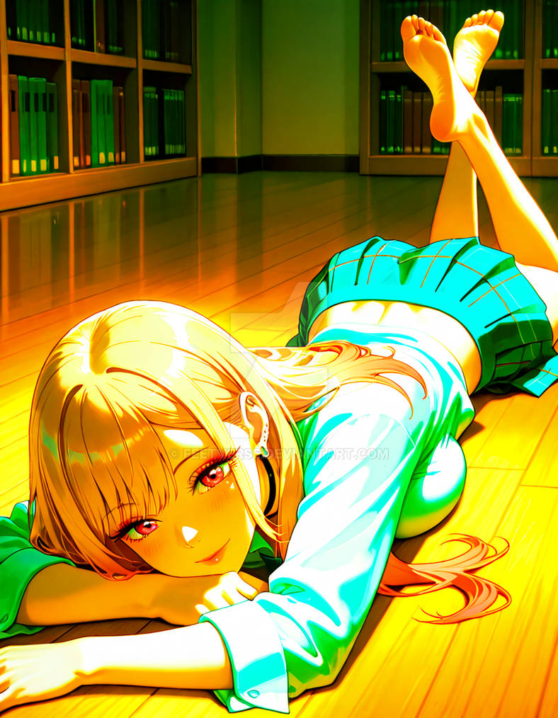 Marin Kitagawa At Library 13 By FeetVerse On DeviantArt marin-kitagawa-at-library-13-by-feetverse-on-deviantart
