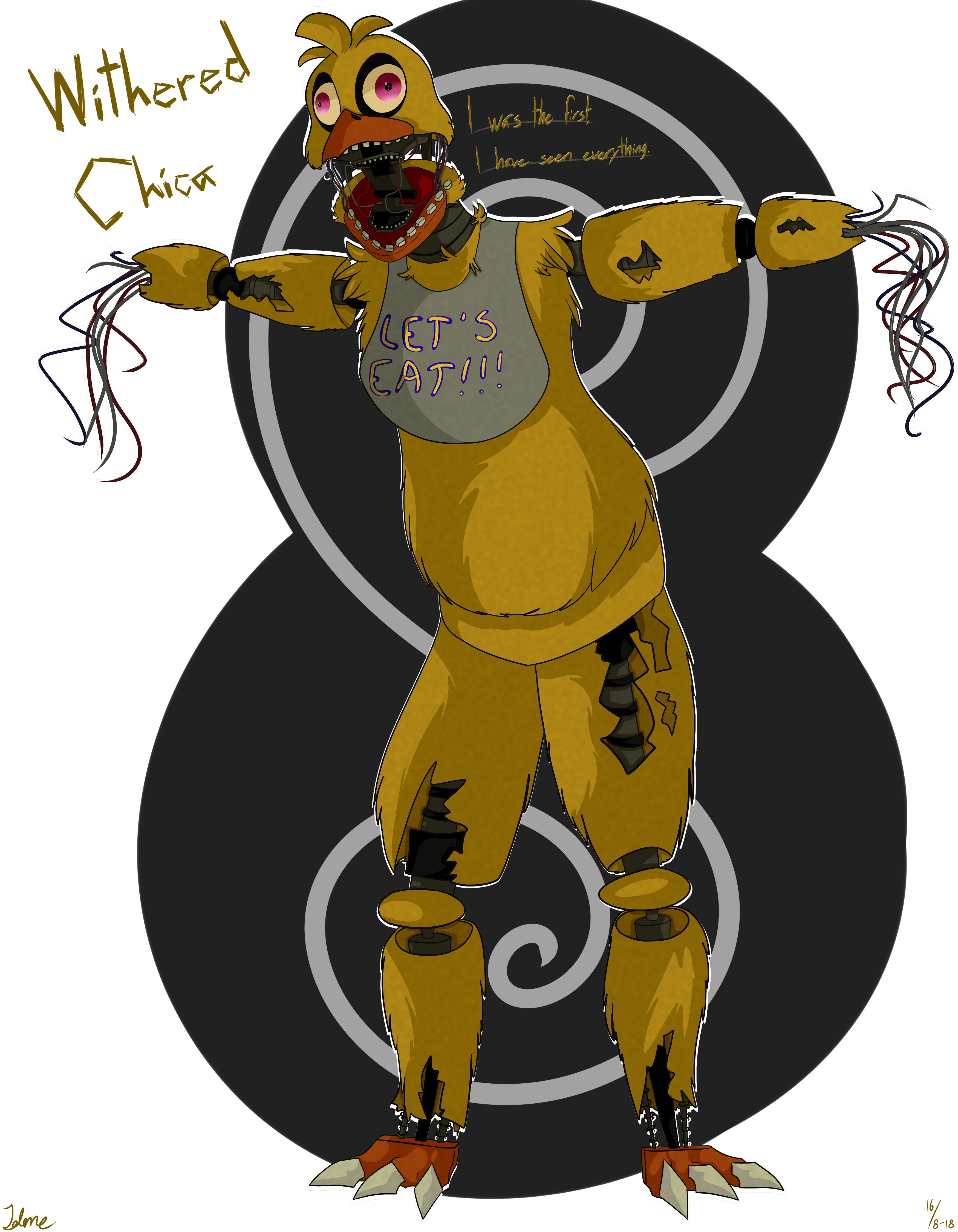 Chibi Withered Chica by XPurplePieX on DeviantArt