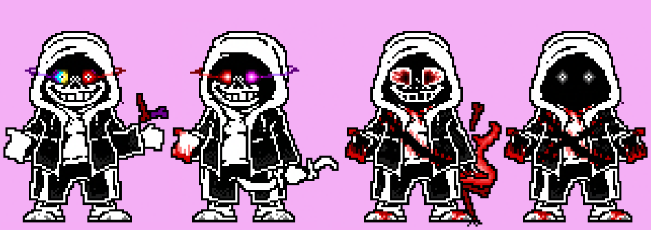 Dusttale Sans Sprite by ZekeNG on Newgrounds