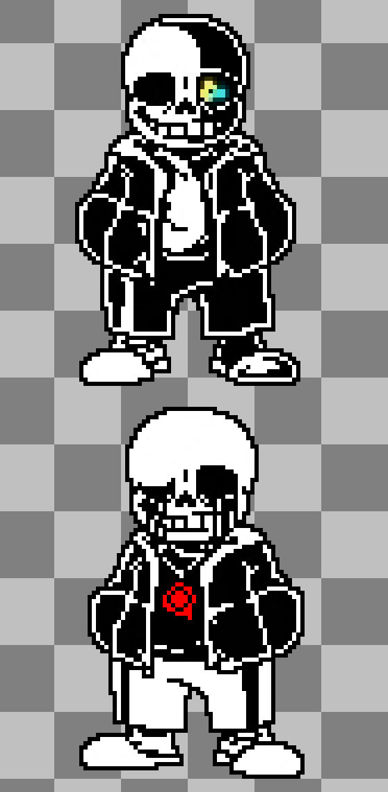 killer sans + hardmode sans, to get the rust off by Shinzirai on DeviantArt