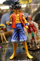 Goku in Luffy's Outfit