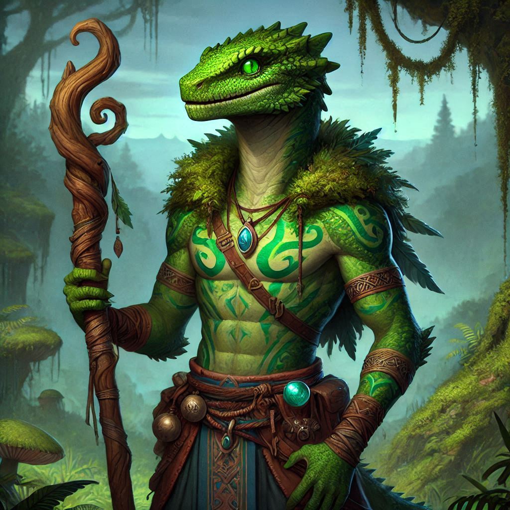 Druid Riding Raptor Budaga The Lizardfolk Druid by CalangoAventureiro on DeviantArt