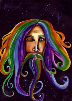 Psychedelic space Odin