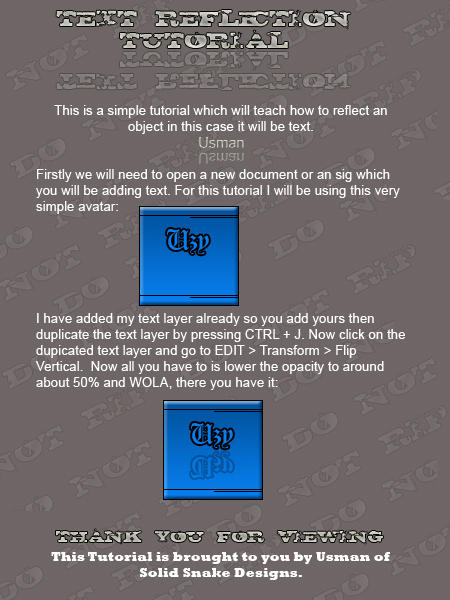 Text Reflect Latex Example Text Reflection Tutorial by usman786 on DeviantArt