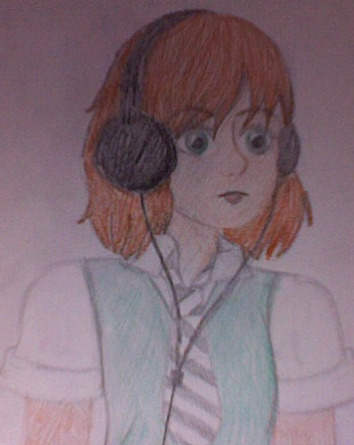 girl with headphones