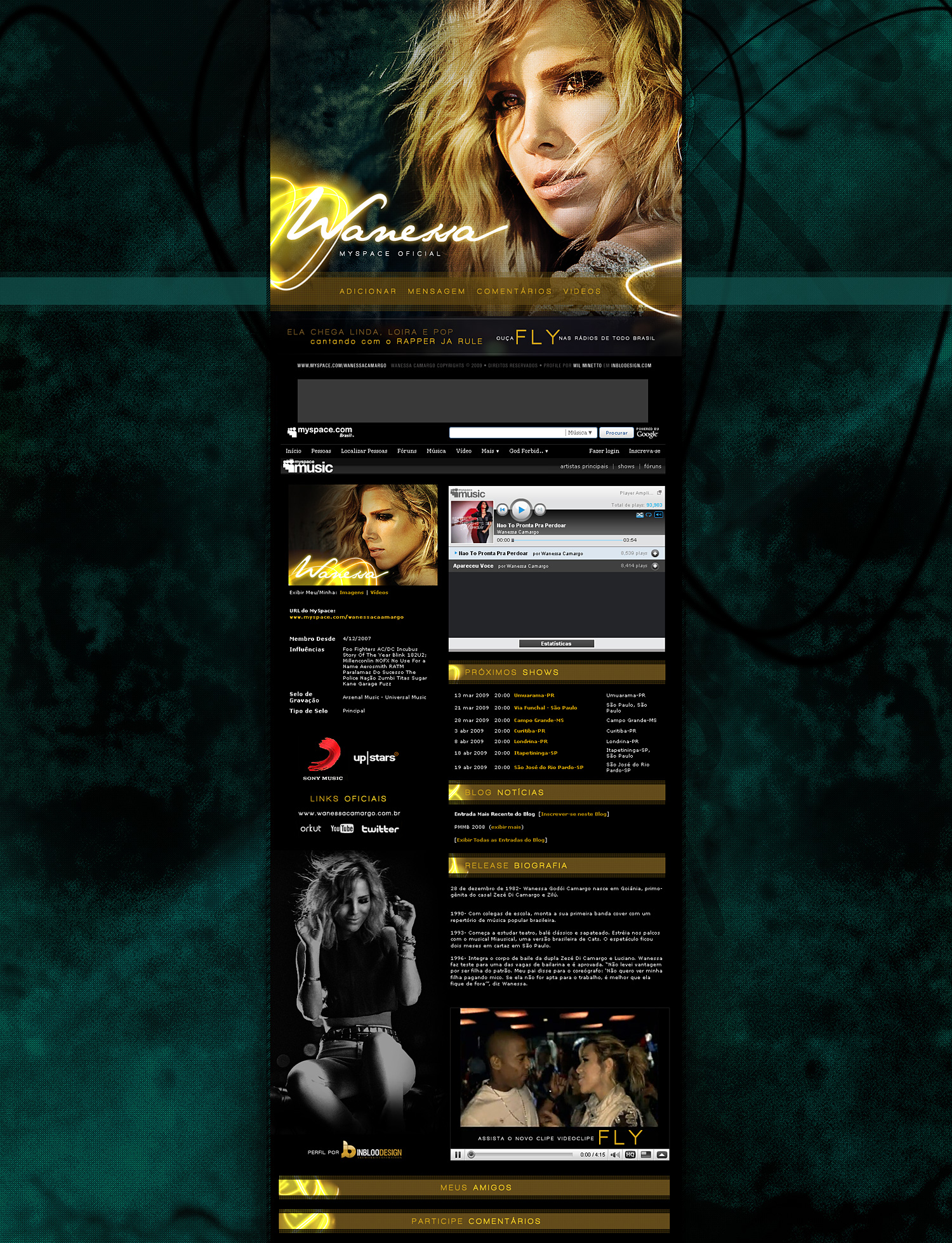 Wanessa 'Camargo' MySpace