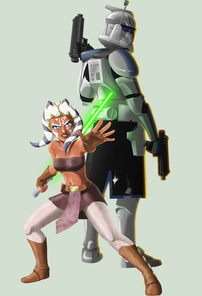 Ahsoka and Rex, WIP cover