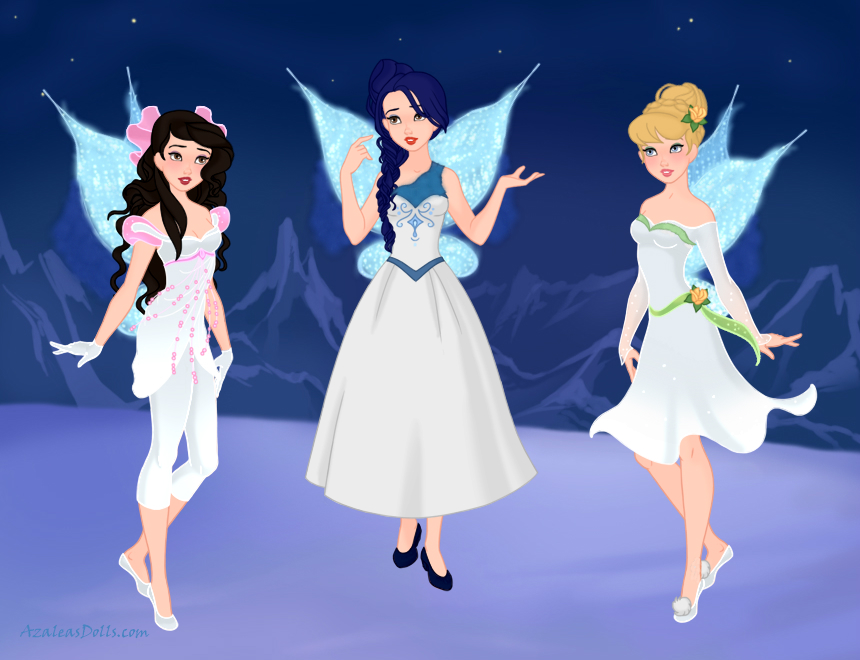Wedding dresses Vidia, Silvermist and Tinkerbell by CandyCanexo on