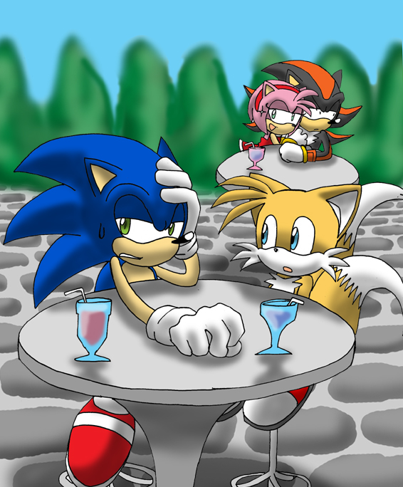 Sonic X:.Sonic,Shadow,and Amy by Meggie-Meg on DeviantArt