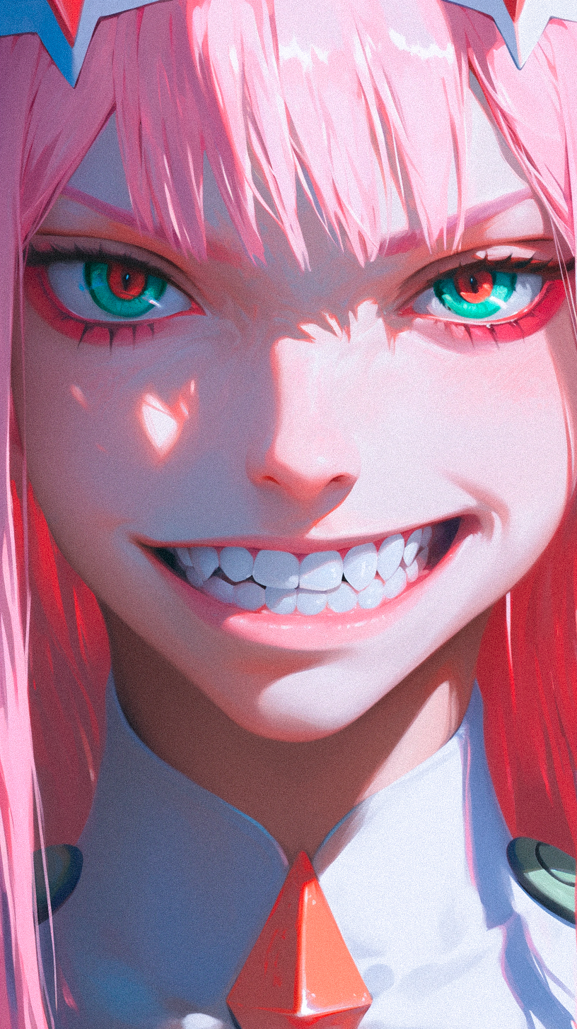 Zero Two Middle zero two close-up wallpaper by hikariyy on DeviantArt