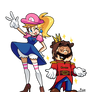 Peach Bros and Prince Mario